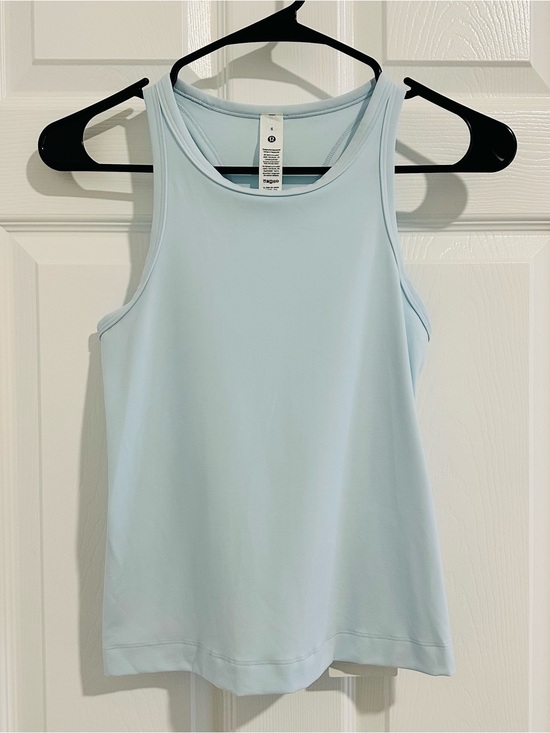lululemon athletica Tops - Lululemon Align Waist-Length Racerback Tank Top Sheer Blue Size 6-NWT